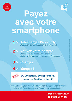 Profitez de votre compte Izly pour payer votre repas avec votre smartphone !